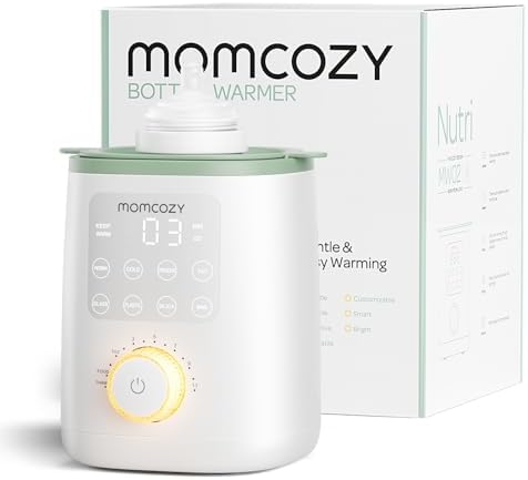 Momcozy Retain Nutrients Bottle Warmer, 9-in-1 Baby Bottle Warmer with Night Light, Accurate Temperature to Preserve Fullest Nutrients in Breast Milk, Bottle Warmers for All Bottles