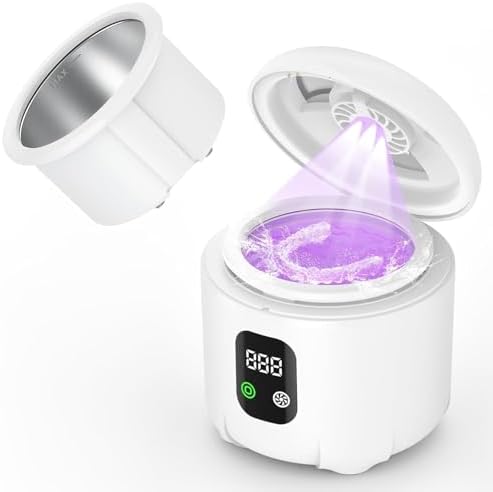 Newelkin Ultrasonic Retainer Cleaner Machine 25W Ultrasonic Denture Cleaner