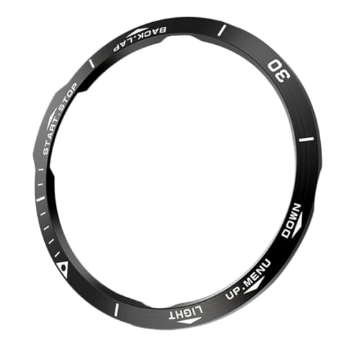 Anillo protector de acero para reloj 6X con bisel deportivo negro de lujo 7