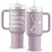 ROSTANTEN School Nurse Appreciation Gifts - School Nurse Gifts for Women - Nurses Week Gift Nurses Day Gift - 40oz Travel Cup Insulated Tumbler with Lid & Straw