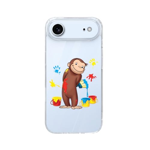 IPhone17Air用ケース おさるのジョージ アイフォン17Air用ケース TPU スマホケース 透明シェル 耐衝撃 おしゃれ かわいい 擦り傷防止 指紋防止 互換性のある 2025新型