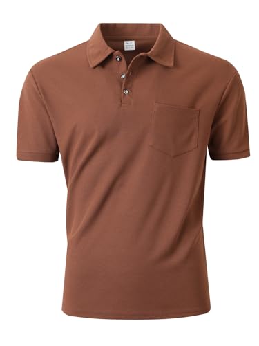 Polo de golf homme séchage rapide et anti-humidité avec poche pratique