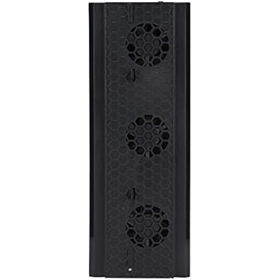 RASTKY Cooling Stand Vertical Cooling Fan Base with 3 USB Ports for One X, Decorative Station with Light Bar
