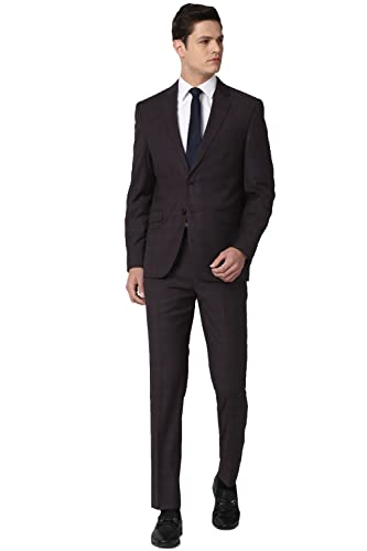 Image of Van Heusen Men's Regular Fit Polyester Blend Formal Business Suit Pants Set