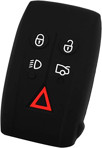 KeyGuardz Keyless Entry Remote Car Smart Key Fob Outer Shell Cover Soft Rubber Case for Jaguar XF XJ XK X S-Type Vanden Plas