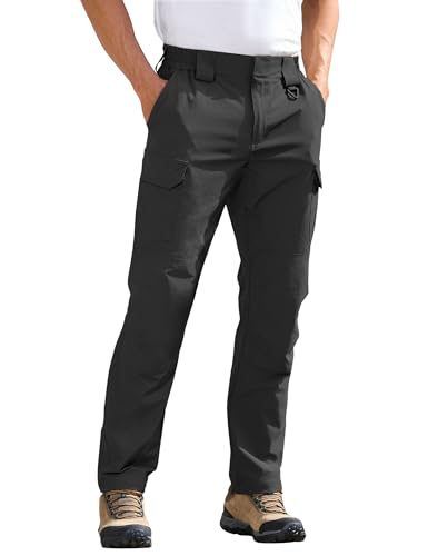 MOURCE Men's Lightweight Hiking Pants Quick Dry - Water Resistant Outdoor Cargo Pants for Men 7 Pockets