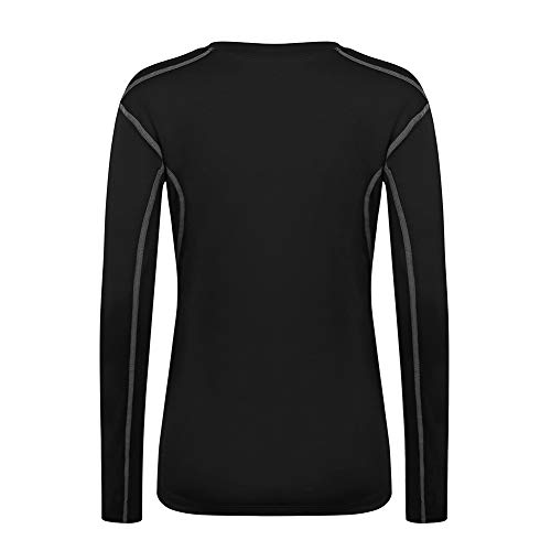 WANAYOU Women's Compression Shirt Dry Fit Long Sleeve Running Athletic T-Shirt Workout Tops (Large/Fit Bust:37.5
