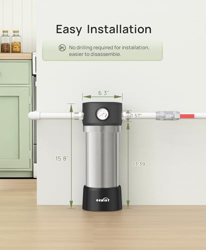 Whole House Water Filter Stainless Steel Housing with Pressure Gauge - image 7