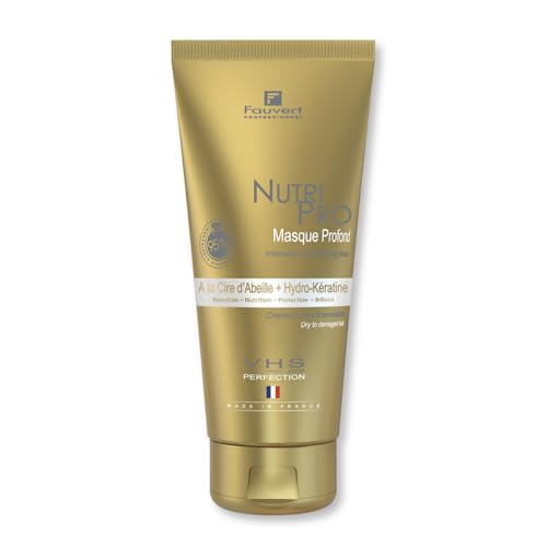Fauvert Professionnel Masque Profond Nutrition Intense VHS – Cire d’Abeille + Hydro-Kératine – Masque Réparateur et Nourrissant pour Cheveux Secs à Sensibilisés – Fabriqué en France – 250 ml