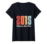 Photo Gallery donna annata 2015 edizione limitata anni 9 compleanno maglietta con collo a v Photo Gallery donna annata 2015 edizione limitata anni 9 compleanno maglietta con collo a v