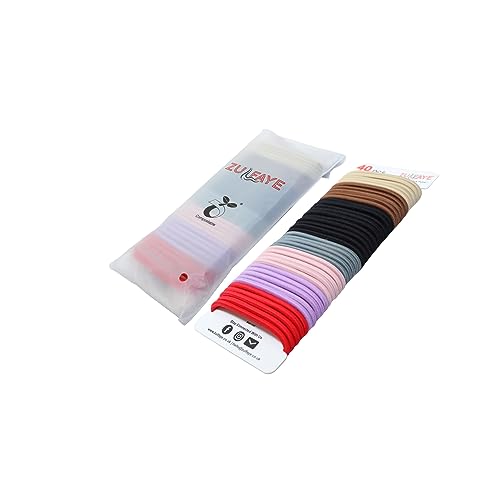 Zulfaye Silk Scrunchies, Pack of 40 - Multi Colour, 40 count (Pack of 1)