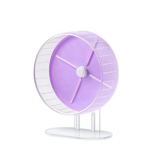 ハムスター 回し車 サイレント ホイール まわし車 静音 安定 走りやすい 互換性 透明感 大直径 ストレス解消 ゴールデンハムスター ドワーフハムスター キンクマ 小動物に対応 (直径20cm,Purple)