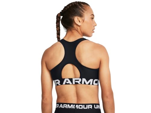 Image of Under Armour Womens HeatGear Authentics Mid Impact Branded Sports Bra