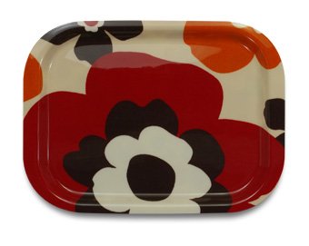 橋本達之助工芸 NSトレー取手なしS角 フフラ レッド