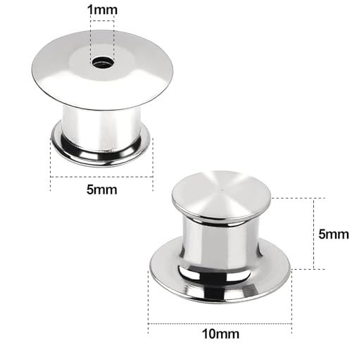 Image of DECYOOL 75 Pieces Metal Pin Backs Locking Pin Keepers Locking Clasp | Nickel Plated Copper,convenient to carry, and blend seamlessly behind any pin,No Tools Required Spring Loaded Lock
