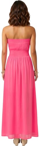 Image of ToBeInStyle Women's Strapless Cover Up Tube Dress Beach Summer Bandeau Flowy