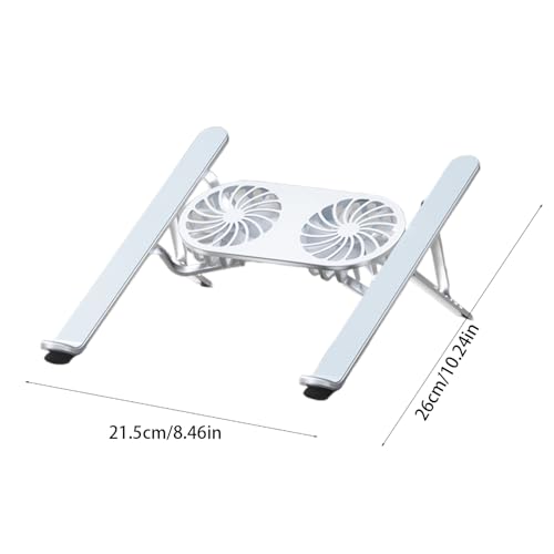Base ajustable para laptop aluminio con ventilador y 6 posiciones miniatura 5