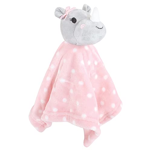 Image of Hudson Baby Unisex Baby Animal Face Security Blanket, Safari Girl, One Size