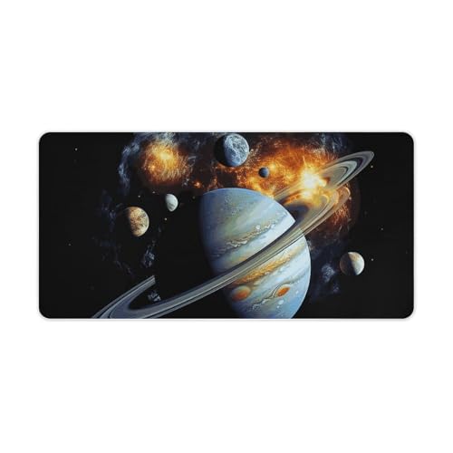 Pad mouse impermeable 30x60 cm base anti-deslizante blanco miniatura 1