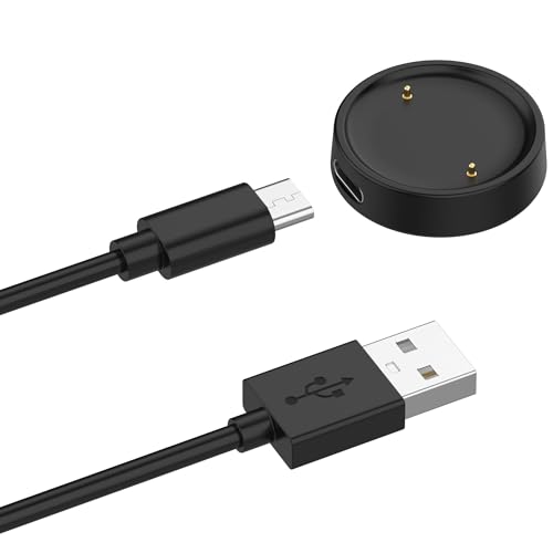 Ermorgen Carregador USB C compatível com Amazfit Active 2 / Amazfit Bip 6 cabo USB 100 cm cabo de carregamento de substituição para estação de carregamento, cabo de carregamento para Amazfit Active2