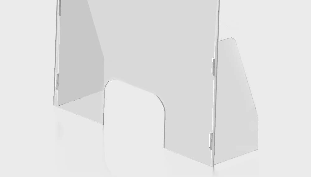 Oedim Mampara de protección en metacrilato de 3 mm 66x75cm | Pantallas Protectoras de metacrilato en Diferentes Medidas | Separadores de mostrador