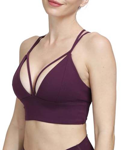 Image of MotoRun Bralettes for Women, Strappy Sports Bra Push up Bralette Sexy Bras Rave Top