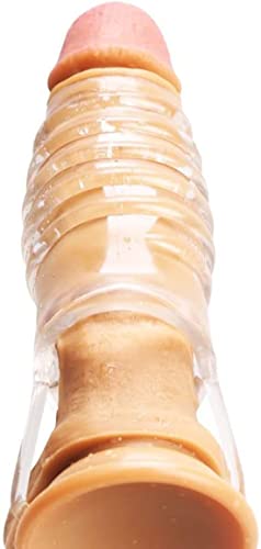 New Reusable Sleeve Length for Male Extender Expander Extender Enhancer Ball Stretch Sleeve (S-Transparent)