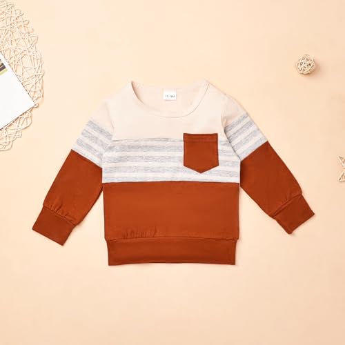 Image of FOCUTEBB Toddler Boy Clothes Baby Boys Fall Winter Outfits Long Sleeve Sweatshirt Top Jogger Pants Set Boys Outfit Set 12M-4T