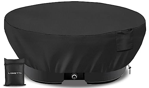 300 Gallon Waterproof Stock Oval Tank Cover,600D Polyester Waterproof Stock Tank Cover with Air Vent and Handles,UV Resistant, All Weather Protection,Keep Your Water Tank, Tub, Pool Clean (300-Gallon)