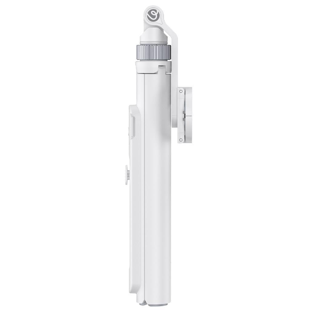 Ulanzi TT88 Overhead Perche à selfie – Blanc – Trépied 2 en 1 pour prise de vue en haut – Extensible jusqu'à 144 cm – Avec déclencheur à distance Bluetooth, Mag Safe & support de serrage pour