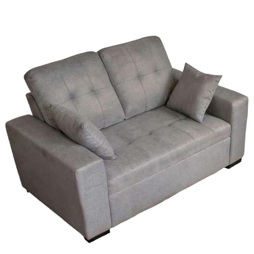 Sofá de 2 plazas para salón acogedor modelo Nemo de diseño gris 6