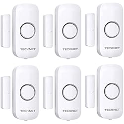 Alarma Puertas Y Ventanas Lidl TECKNET Alarmas de Puertas y Ventanas - Mini Alarmas para Casa para Sistema de Seguridad con Anillo Fuerte Rápido de 100 dB - Alarma Puerta Inalámbrica para Hogar, Tienda, Oficina, Garaje (6 PCS)