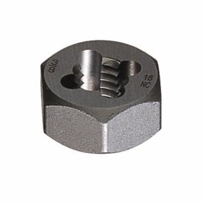 Greenfield Threading 280 Carbon Steel Hexagon Rethreading Die, Uncoated, 3/8"-24 Thread Size
