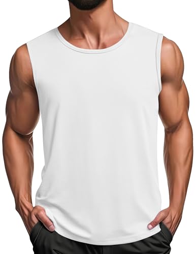 Débardeur d'entraînement blanc COOFANDY lot de 3 maillots sans manches pour le sport taille XL