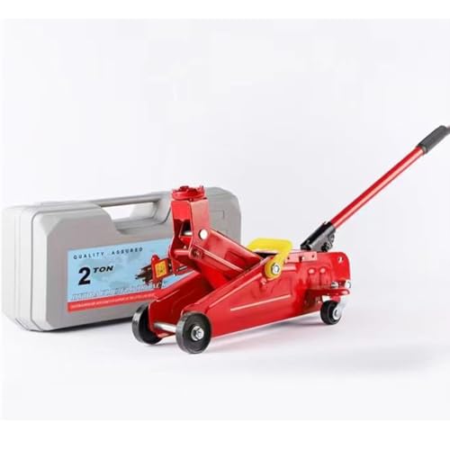 Macaco Hidráulico 2 Toneladas Tipo Jacaré Portátil Com Maleta (Vermelho)