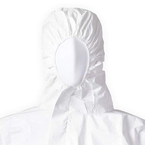 SafeComfort Einweg-Chemikalienschutzanzug Modell H | PSA Kat. III Typ 5b/6b - partikeldicht und bedingt sprühdicht - Infektionsschutz nach EN 14126 (XL)