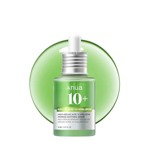 Anua Azelaic Acid 10 Hyaluron Redness Soothing Serum Gesichtsserum für unreine & empfindliche Haut Leichte & hydratisierende Hautpflege bei Unreinheiten Hyaluronserum Korean Skincare 30ml