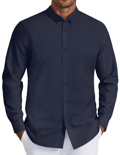 COOFANDY Men's Long Sleeve Regular Fit Button Down Oxford Shirt