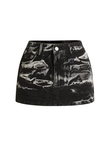 Floerns Women's Low Waisted Bodycon Jean Skirt Y2K Party Club Mini Denim Skirts