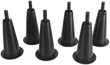 Tech Team 5” Inch High Rise Bed Frame Risers, Lift a Bed Frame by 5 Inches for Under Bed Storage, ½ Inch x 3/8 Inch Adapters Included, 6 Pieces