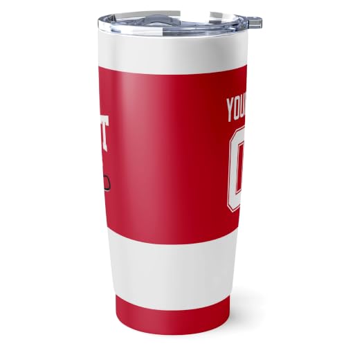 Image of ANTKING Detroit Tumbler 20oz Custom Name Number Travel Mug Gifts | Stainless Steel Insulated Coffee Cup for Men Women