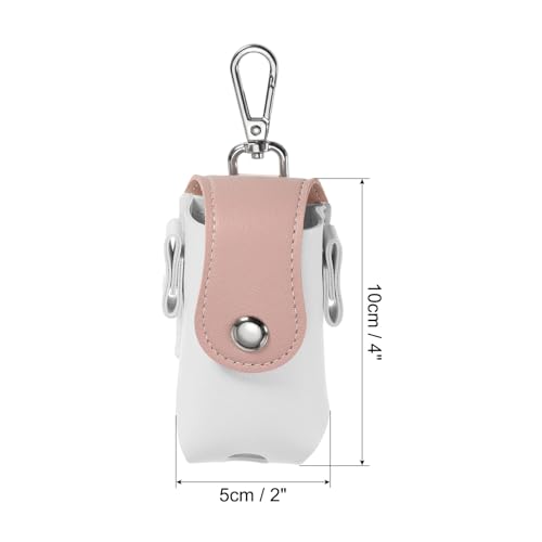 PATIKIL Golf Ball Waist Bag, Golf Ball Carry Pouch with Tee Holder, Buckle, Clip for Women Men Belt Golf Storage White Pink - Image 2