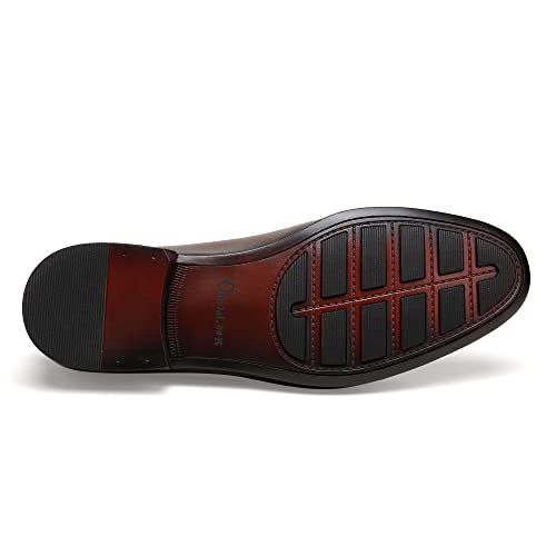 Image of Men's Dress Shoes Slip-On Loafers Leather Formal Shoes Crocodile Printed with Buckle