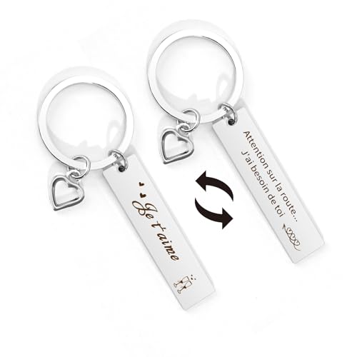 Porte Clef Couple,Porte Clef Homme,Porte Cle Couple,Cadeau Saint Valentin Homme Femme,Cadeau Anniversaire Homme Femme,Cadeau Pour Son Copain,Cadeau Mari,Porte Clé Couple,Porte Clé Voiture