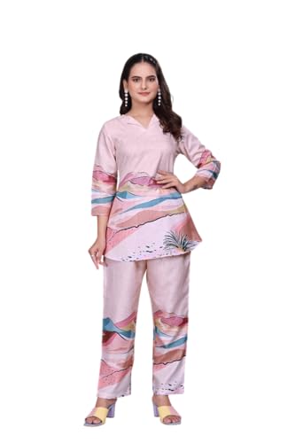 T-shirt et pantalon pour femme ensemble homewear rose bébé
