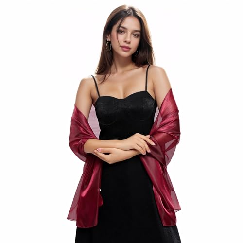 Women Shawls and Wraps for Evening Dresses Wedding Lightweight Soft Sheer Crepe Shawl3