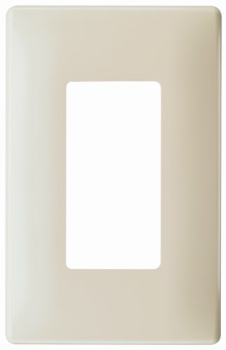 Legrand Pass & Seymour Screwless Wall Plates for Decorator Rocker Outlets, 1-Gang, Light Almond, SWP26LABPCC10