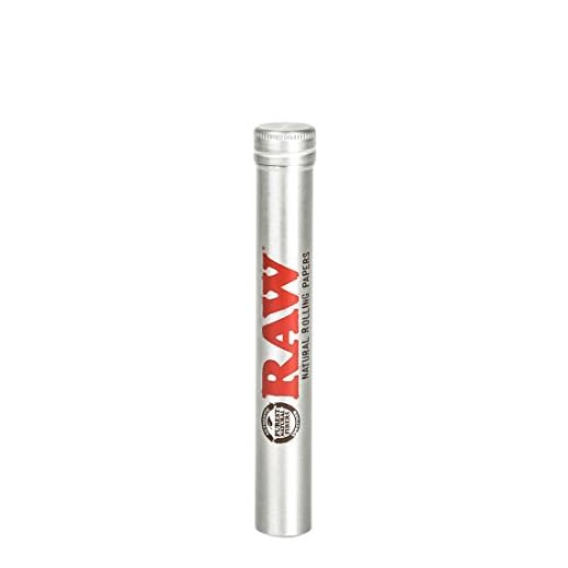RAW Thentic Cigar Style Aluminum Tube, Silver, 1 Count