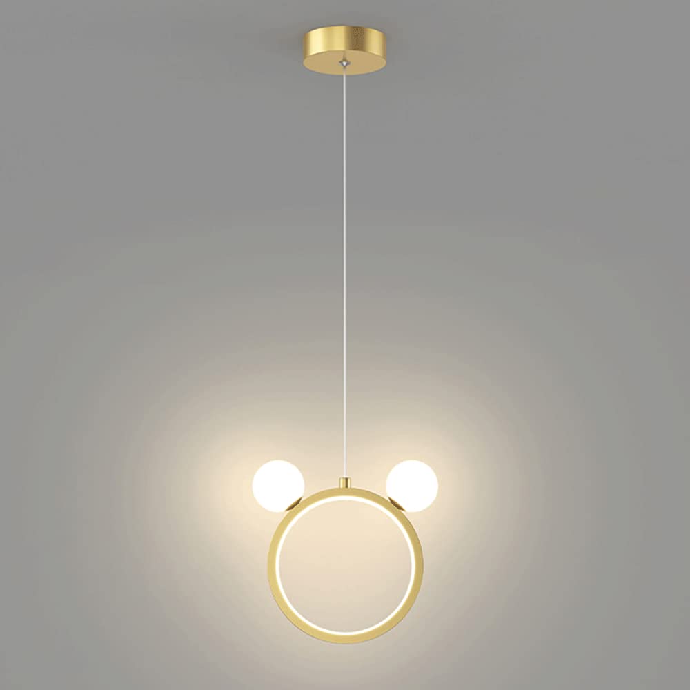 Luminaire suspendu LED 16W moderne à 3 modes de couleur pour chambre et couloir