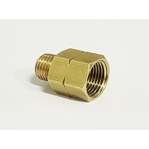 Connector Transition IG 3/8 Inch Left x AG 1/4 Inch Left Reducer Gas Adapter Brass Cover